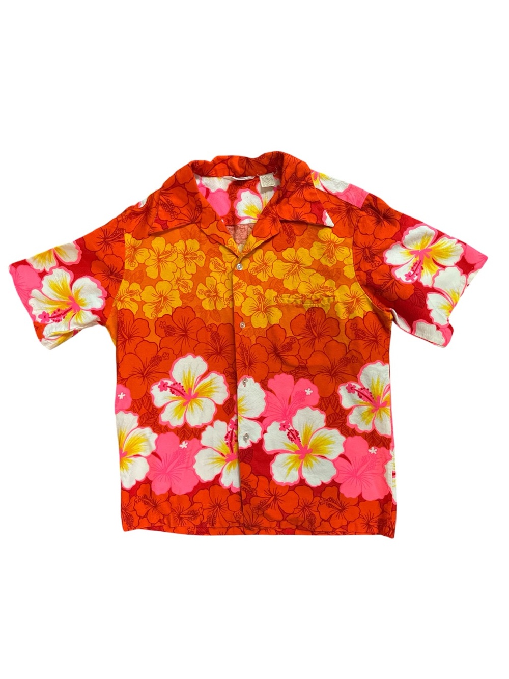 Vintage Reef Hawaiian Button Up Shirt Men’s Medium Made in Hawaii Camp Floral